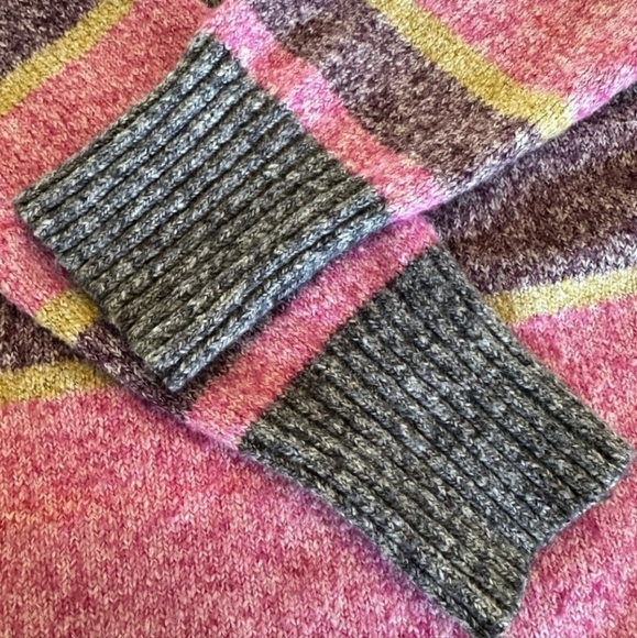 LANE BRYANT Striped Crew Neck Sweater - Tan and Pink Plus Size 22/24 - Picture 6 of 8